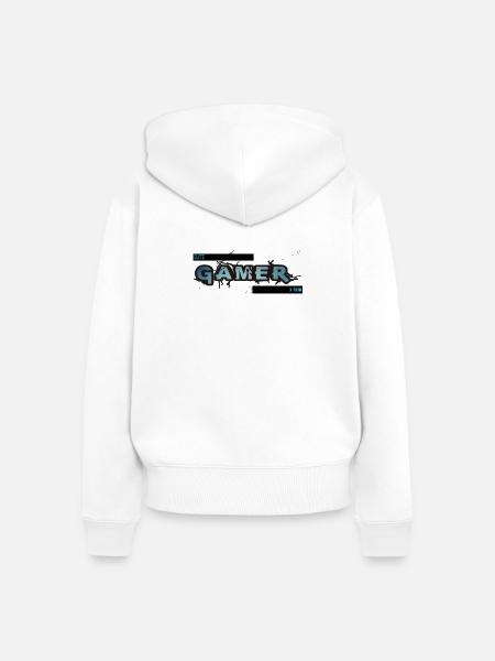 Elite Gamer Xtrem - Frauen Premium Bio Zip Hoodie - Weiß