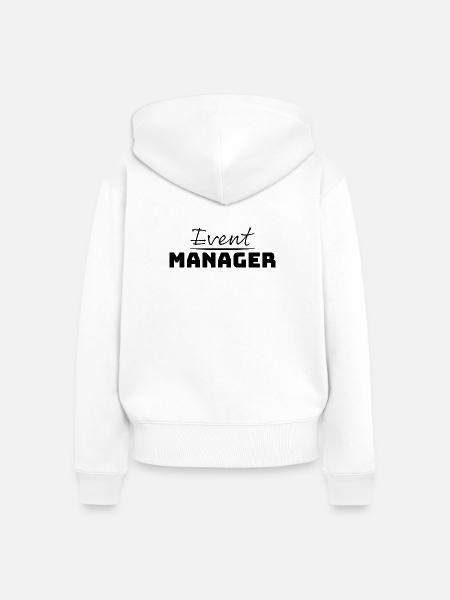 Tshirt fuer Event Manager black - Frauen Premium Bio Zip Hoodie - Weiß