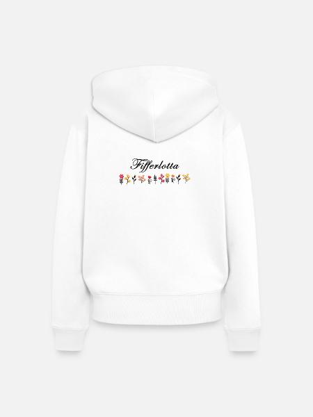 Fifferlotta - Frauen Premium Bio Zip Hoodie - Weiß