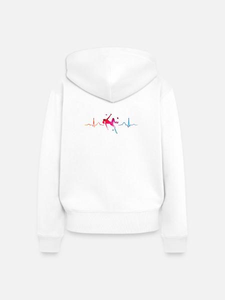 Boulderer Herzschlag Boulder Bouldern - Frauen Premium Bio Zip Hoodie - Weiß