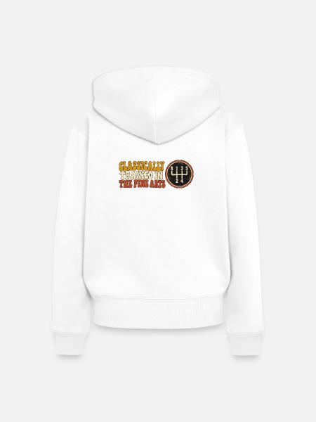 Klassisch geschaltet - Frauen Premium Bio Zip Hoodie - Weiß