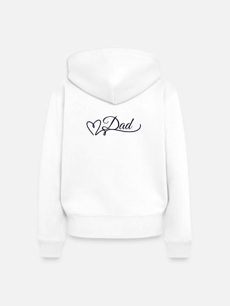 PAPA - Frauen Premium Bio Zip Hoodie - Weiß
