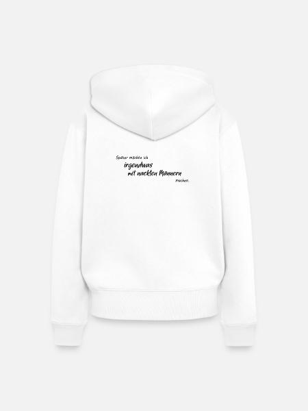 Nackte_Maenner - Frauen Premium Bio Zip Hoodie - Weiß