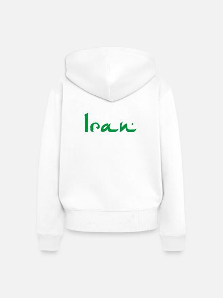 Iran - Frauen Premium Bio Zip Hoodie - Weiß