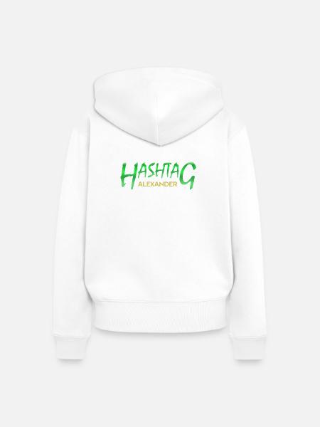 Alexander - Frauen Premium Bio Zip Hoodie - Weiß