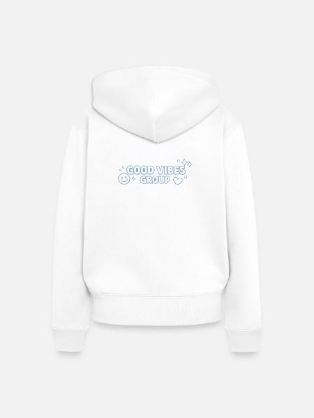 Gute Vibes Gruppe - Frauen Premium Bio Zip Hoodie - Weiß