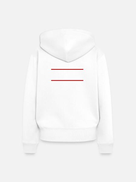 Linie Symbol Strich - Frauen Premium Bio Zip Hoodie - Weiß