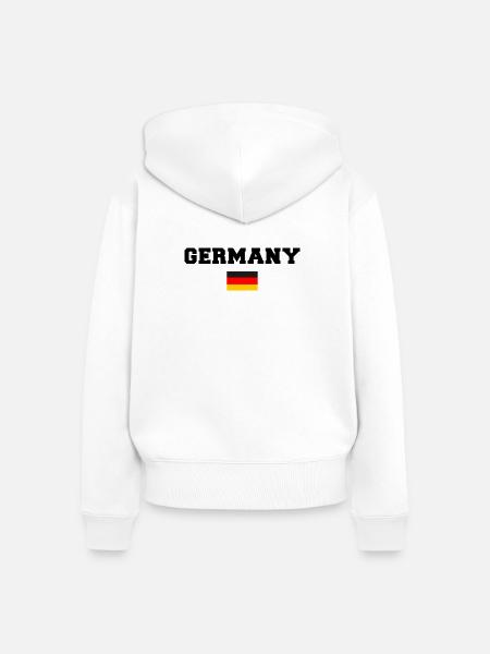 Germany Deutchland - Frauen Premium Bio Zip Hoodie - Weiß