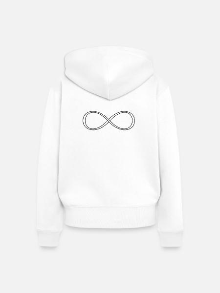 Unendlichkeitszeichen – Zeitloses Symbol Design - Frauen Premium Bio Zip Hoodie - Weiß