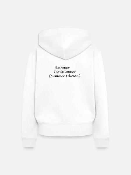 Extreme Swimmer (Sommerausgabe) - Frauen Premium Bio Zip Hoodie - Weiß