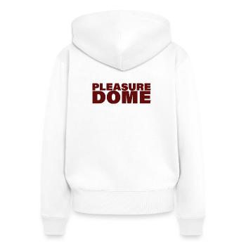 DÔME DE PLAISIR - Sweat à capuche zippé Premium bio Femme - blanc - Dos - AI Model Female 172 light (172cm)