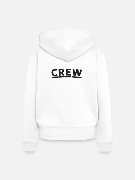 Crew - Frauen Premium Bio Zip Hoodie - Weiß