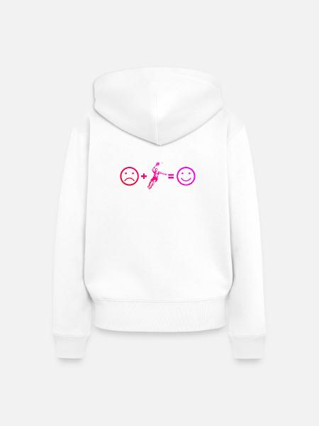 Coole Padel Inspiration - Frauen Premium Bio Zip Hoodie - Weiß