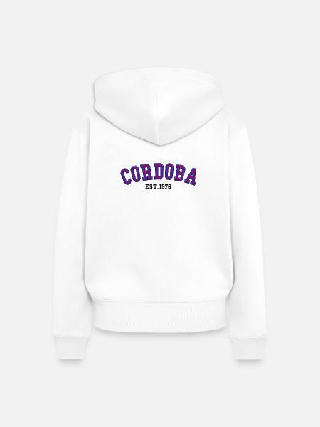 Córdoba gegründet 1976 - Frauen Premium Bio Zip Hoodie - Weiß
