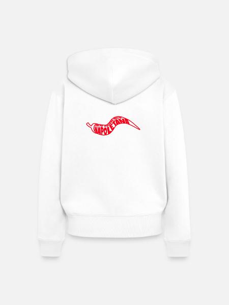 Napoli Pepper Typo-Art - Frauen Premium Bio Zip Hoodie - Weiß