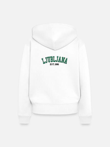 Ljubljana, gegründet 1996 - Frauen Premium Bio Zip Hoodie - Weiß