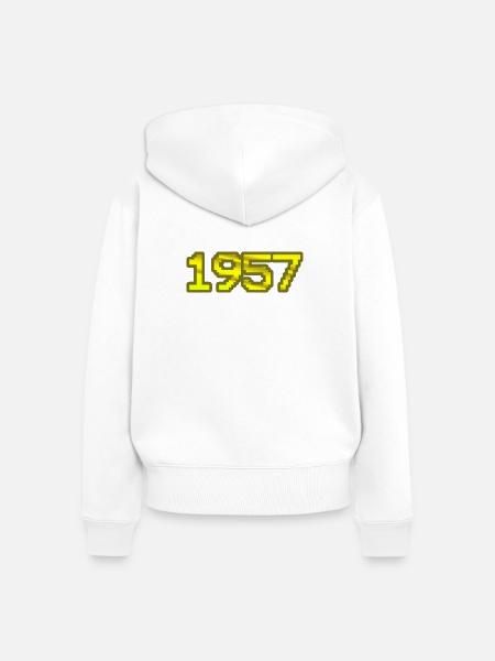 1957 - Frauen Premium Bio Zip Hoodie - Weiß