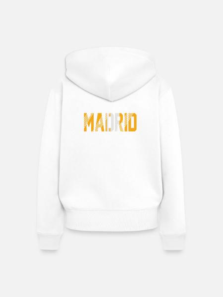 Madrid - Frauen Premium Bio Zip Hoodie - Weiß