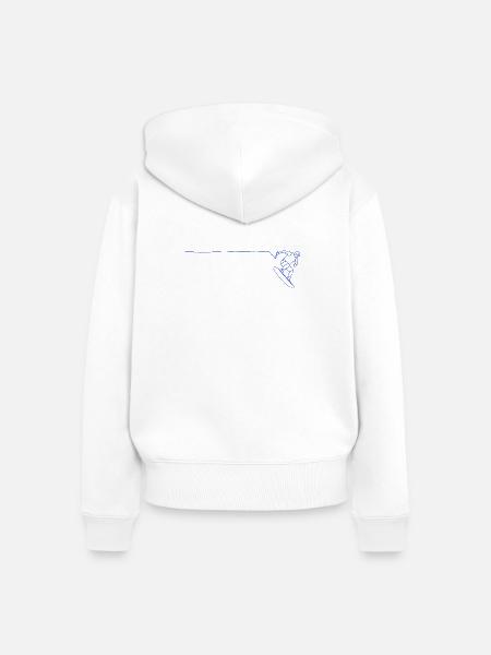 Wakeboard - Frauen Premium Bio Zip Hoodie - Weiß