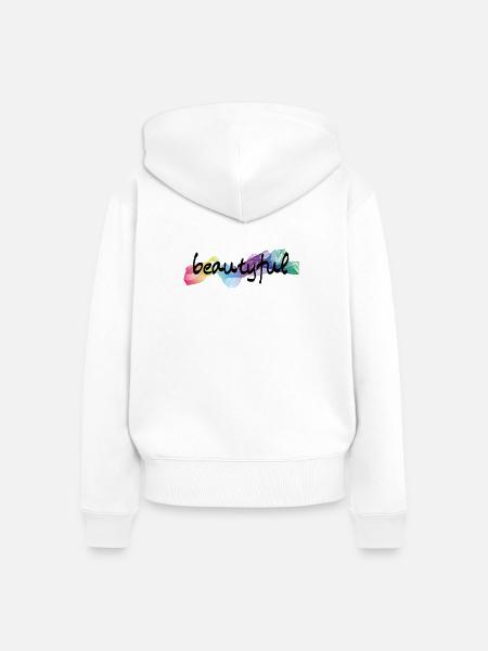 beautyful wunderschön - Frauen Premium Bio Zip Hoodie - Weiß