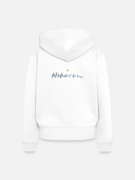 Mondscheinwald Fahrradszene - Frauen Premium Bio Zip Hoodie - Weiß