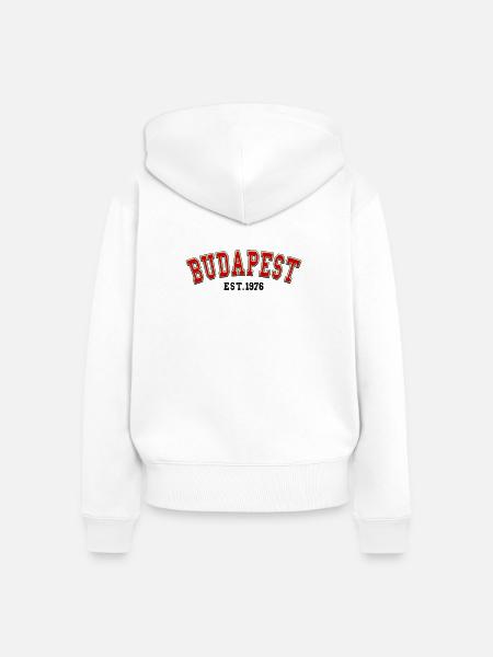 Budapest, gegründet 1976 - Frauen Premium Bio Zip Hoodie - Weiß