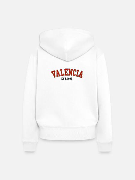 Valencia gegründet 1996 - Frauen Premium Bio Zip Hoodie - Weiß