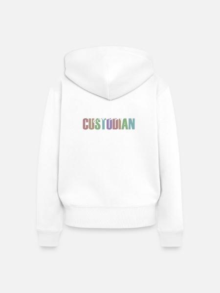 Hausmeister der Schule - Frauen Premium Bio Zip Hoodie - Weiß