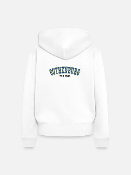 Göteborg gegründet 1966 - Frauen Premium Bio Zip Hoodie - Weiß