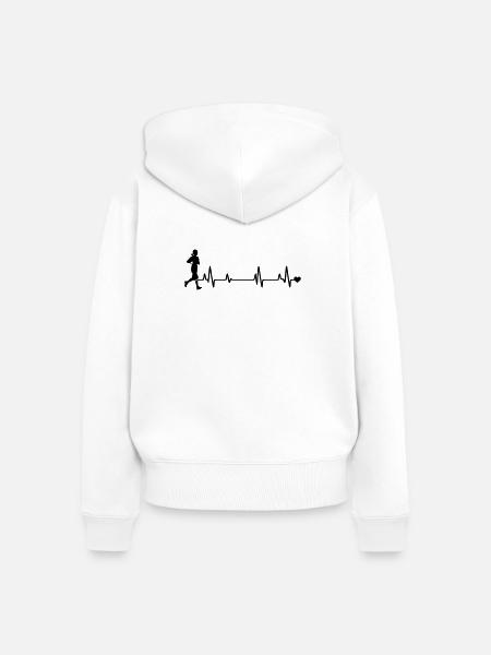 Joggerin - Frauen Premium Bio Zip Hoodie - Weiß