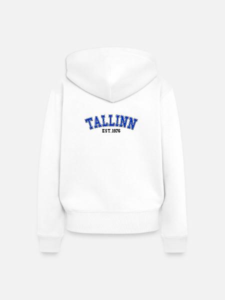 Tallinn gegründet 1976 - Frauen Premium Bio Zip Hoodie - Weiß