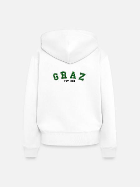 Graz gegründet 1966 - Frauen Premium Bio Zip Hoodie - Weiß