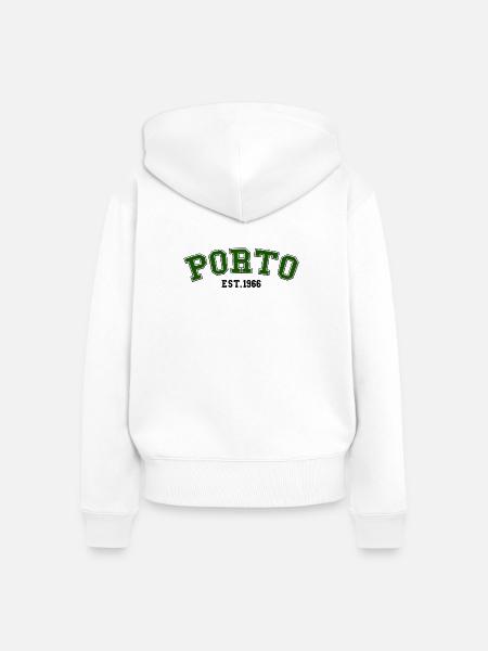 Porto gegründet 1966 - Frauen Premium Bio Zip Hoodie - Weiß
