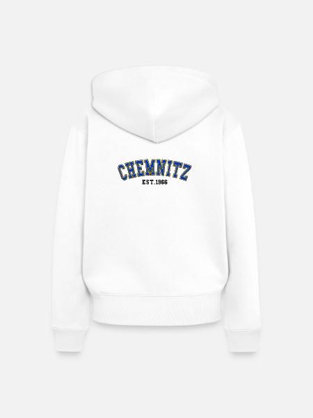 Chemnitz gegründet 1966 - Frauen Premium Bio Zip Hoodie - Weiß