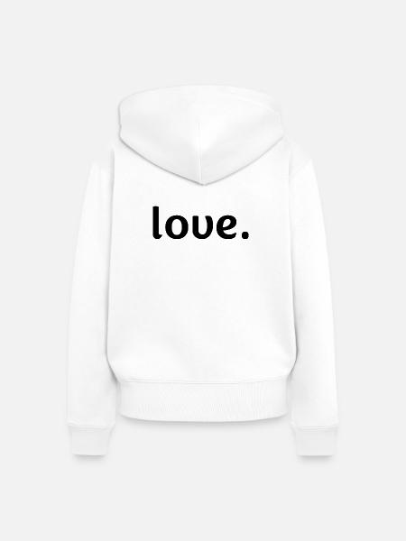 love. - Frauen Premium Bio Zip Hoodie - Weiß