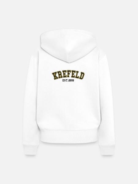 Krefeld, gegründet 2006 - Frauen Premium Bio Zip Hoodie - Weiß