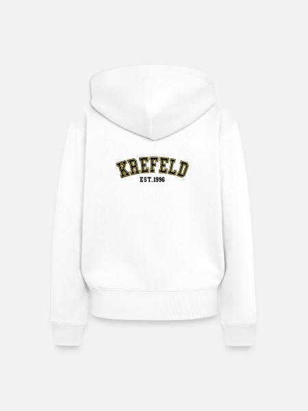 Krefeld gegründet 1996 - Frauen Premium Bio Zip Hoodie - Weiß