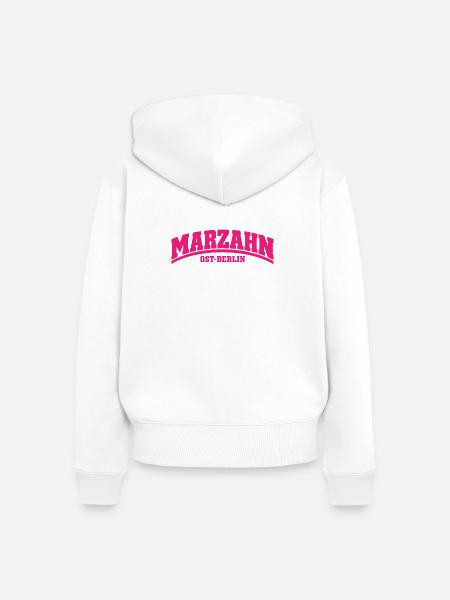 Marzahn - Ost-Berlin - Bezirk - Deutschland - Frauen Premium Bio Zip Hoodie - Weiß