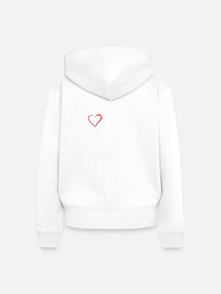 Bergamo im Herzen - Frauen Premium Bio Zip Hoodie - Weiß