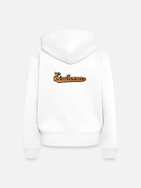 Eindhoven Retro Script - Frauen Premium Bio Zip Hoodie - Weiß