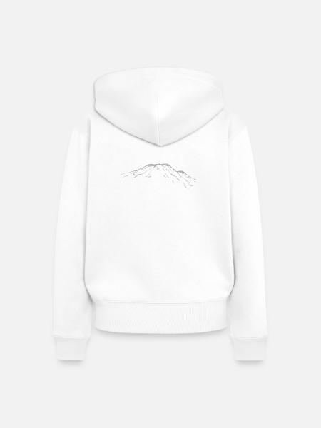 Schneegipfel-Bergsilhouette - Frauen Premium Bio Zip Hoodie - Weiß