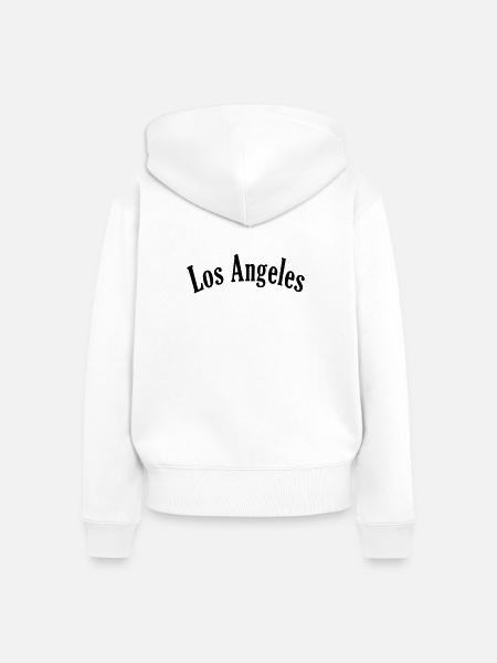 los angeles 7 - Frauen Premium Bio Zip Hoodie - Weiß