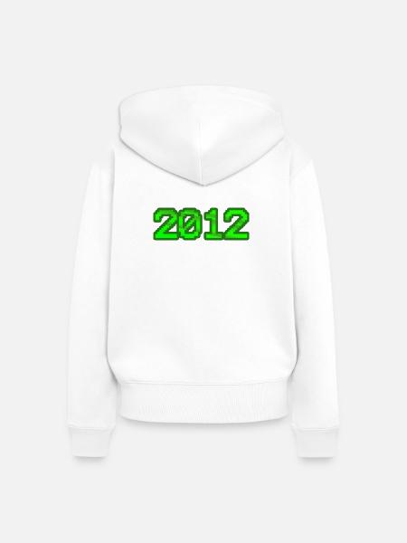 2012 2012 - Frauen Premium Bio Zip Hoodie - Weiß