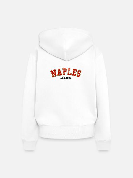 Neapel Est.1995 - Frauen Premium Bio Zip Hoodie - Weiß