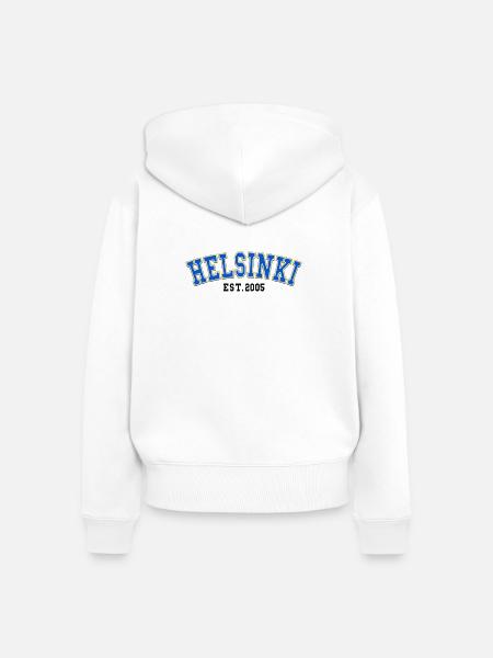 Helsinki, gegründet 2005 - Frauen Premium Bio Zip Hoodie - Weiß