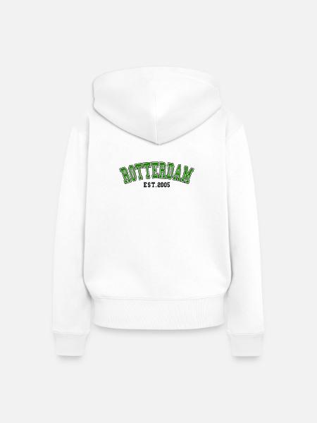 Rotterdam Est.2005 - Frauen Premium Bio Zip Hoodie - Weiß