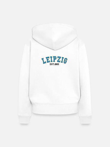 Leipzig Est. 2005 - Frauen Premium Bio Zip Hoodie - Weiß