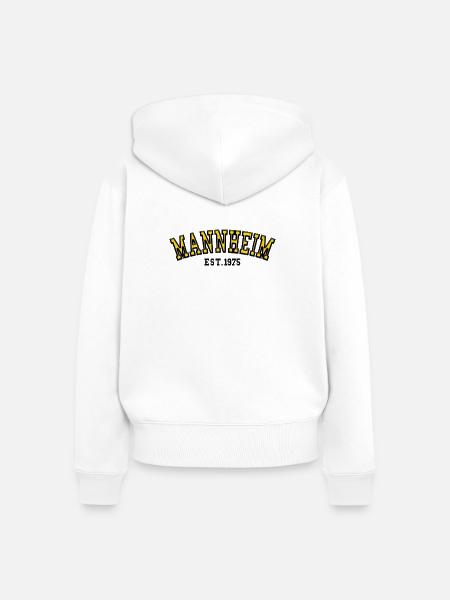 Mannheim Gründung 1975 - Frauen Premium Bio Zip Hoodie - Weiß