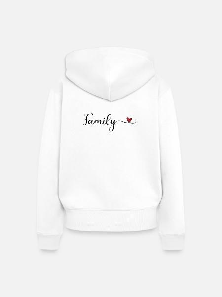 Familie - Frauen Premium Bio Zip Hoodie - Weiß