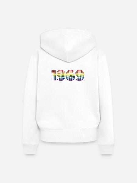 Rainbow 1969 - Frauen Premium Bio Zip Hoodie - Weiß